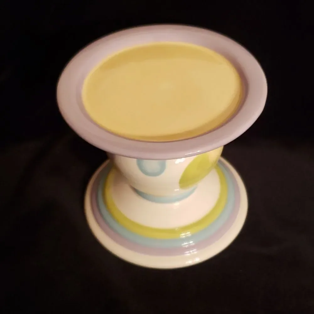Vintage PartyLite Lively Pillar Holder 2 Pc Set - Picture 6 of 10